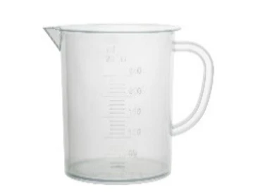 Naycha va tutqichli 500 ml darajali stakan, PP, avtoklavlangan