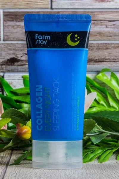 Ночная маска с коллагеном collagen every night sleeping pack 5515 FarmStay (Корея)