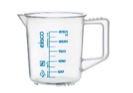 Burun va tutqichli 600 ml darajali stakan