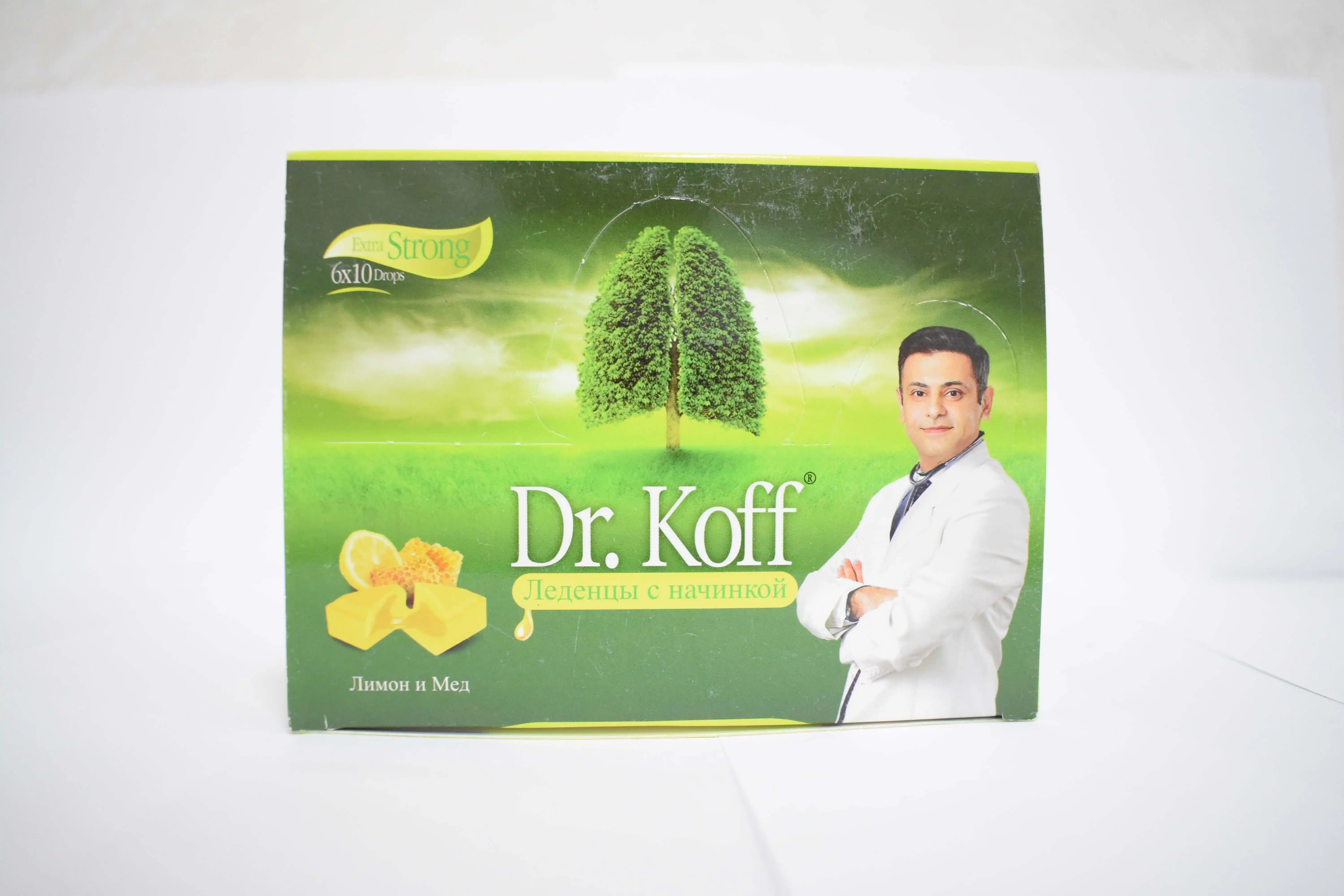 DR. KOFF леденцы со вкусом лимона и меда 4,5г N60
