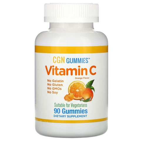 California Gold Nutrition Vitamin C Gummies, apelsin lazzati, 90 Gummies