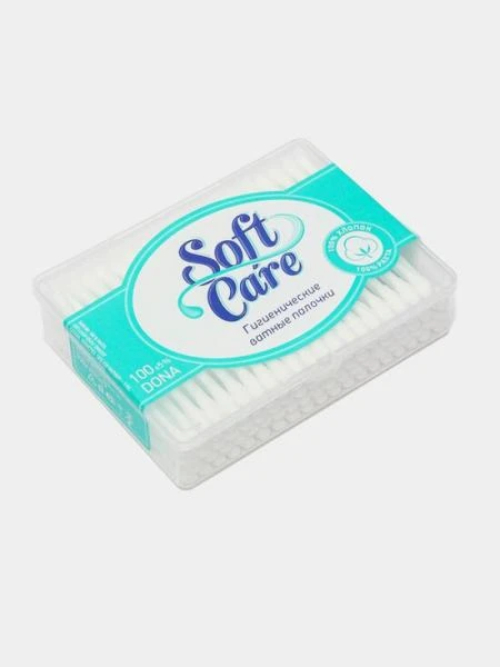 Ватные палочки "Softcare", "Kippers" 100 шт (в мягкой упаковке)