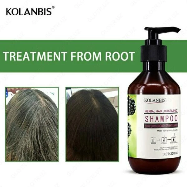 Kolanbis sochlarini qoraytiradigan shampun