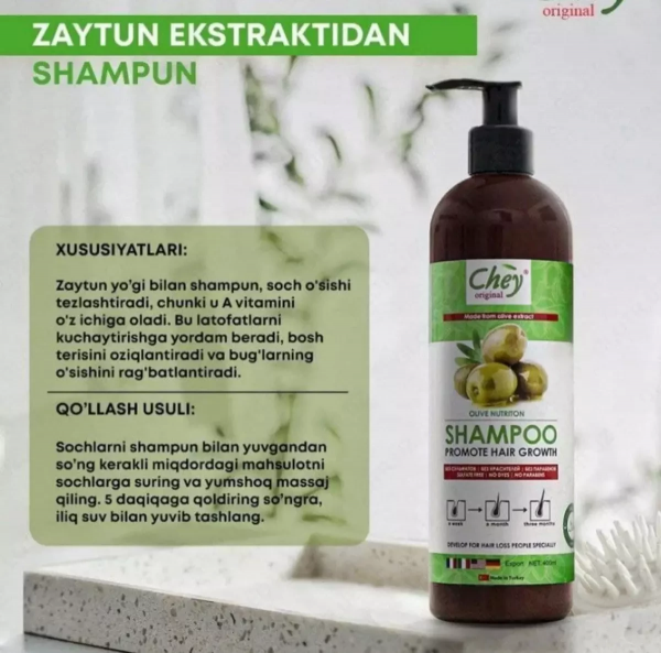 Olivkoviy shampun Chey