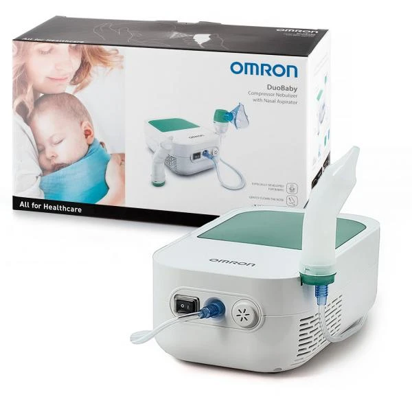 Ingalyator nebulayzer Omron DuoBaby "NE-301-E", burun aspiratori bilan