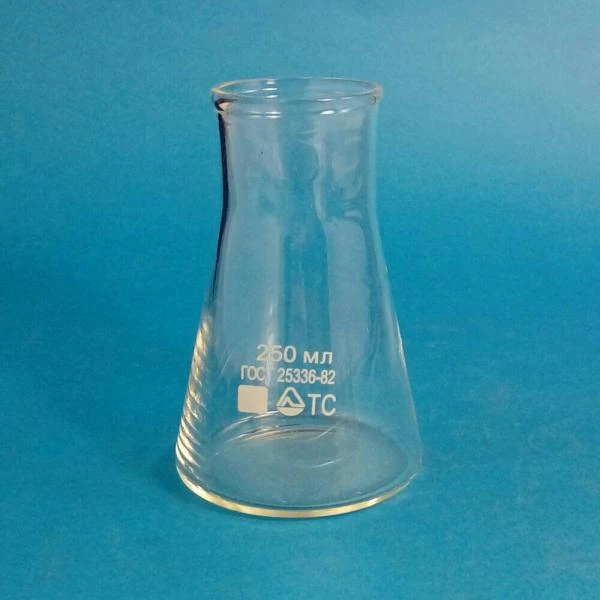 Колба лабораторная с делением ТС (коническая) 250 мл