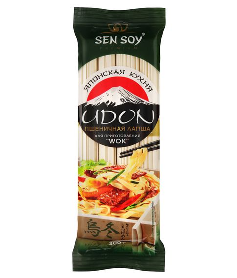 Lapsha pshenichnaya Udon premium Sen Soy, 300 gr