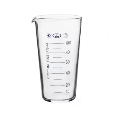Мензурка мерная стеклянная вместимостью 100 мл