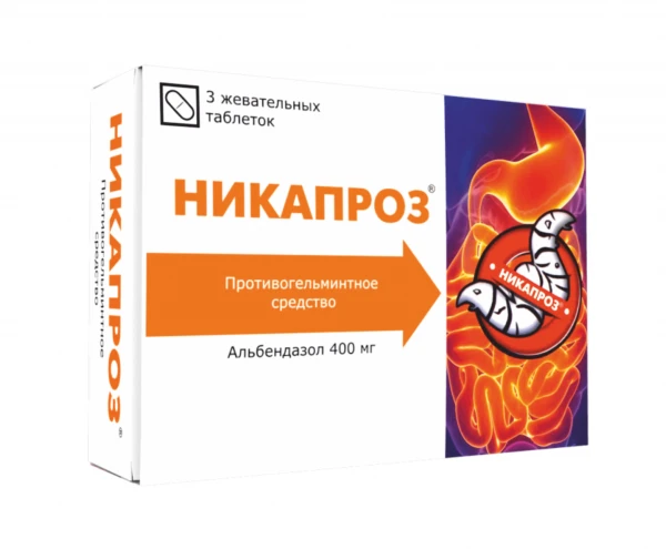 NIKAPROZ chaynaladigan tabletkalar 400mg N3