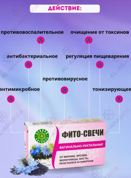 Натуральные фитосвечи для женщин