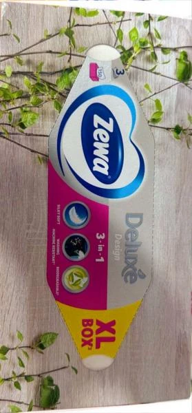 Коробочные салфетки Zewa 3-х слойные 150 штук