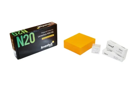 Nabor gotovix mikropreparatov Levenhuk N20 NG