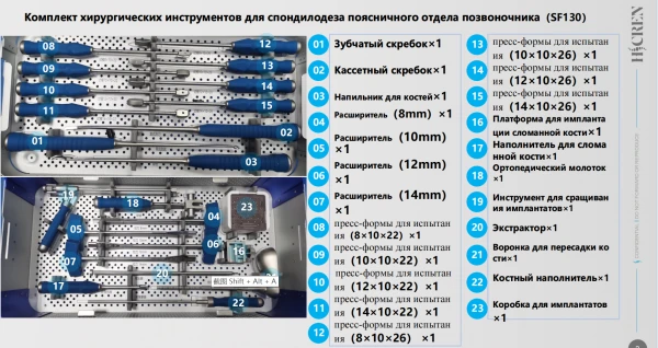 Хирургические инструменты для спины
