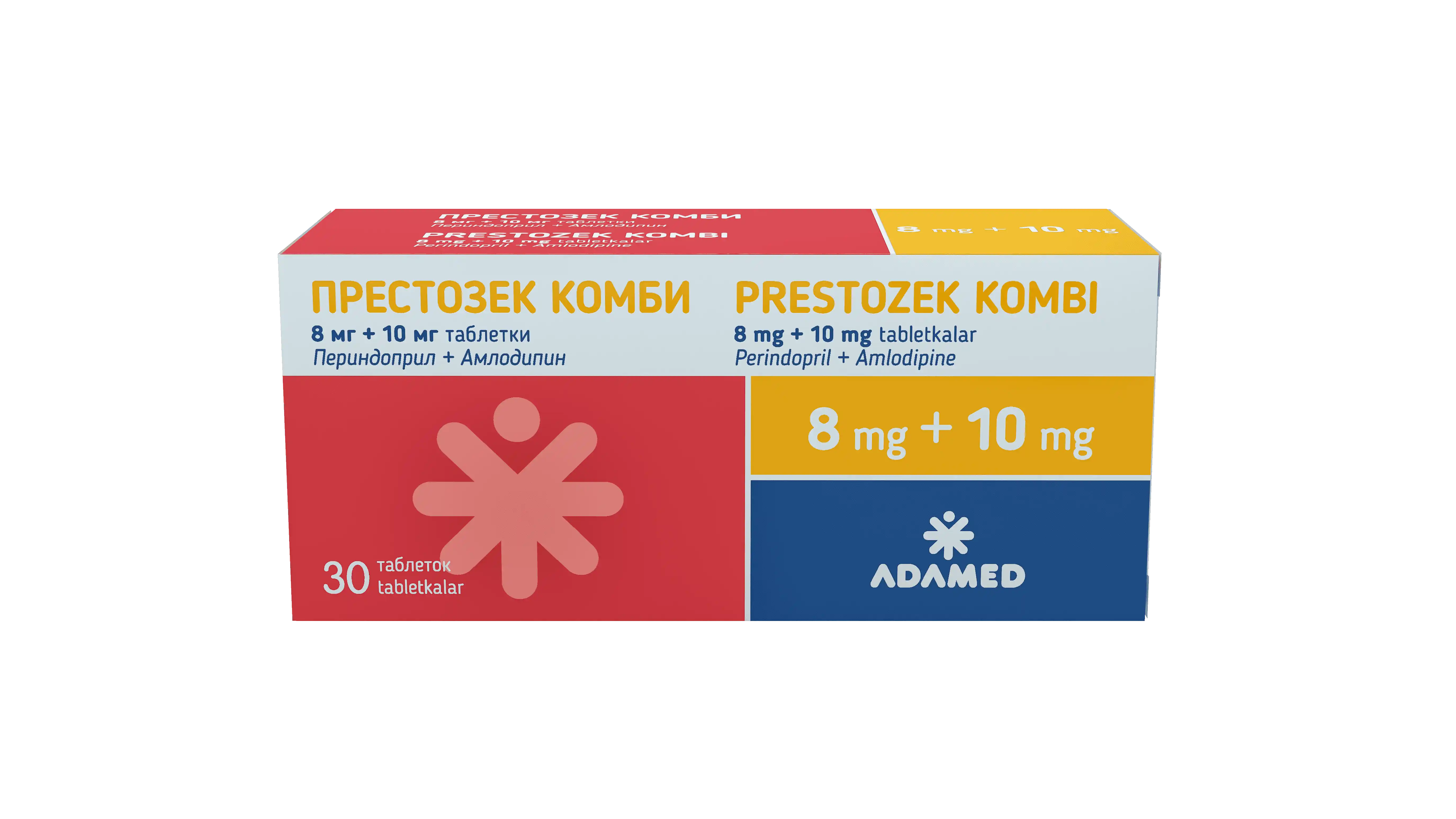 PRESTOZEK KOMBI tabletkalari 10mg 8 mg+10 mg N30