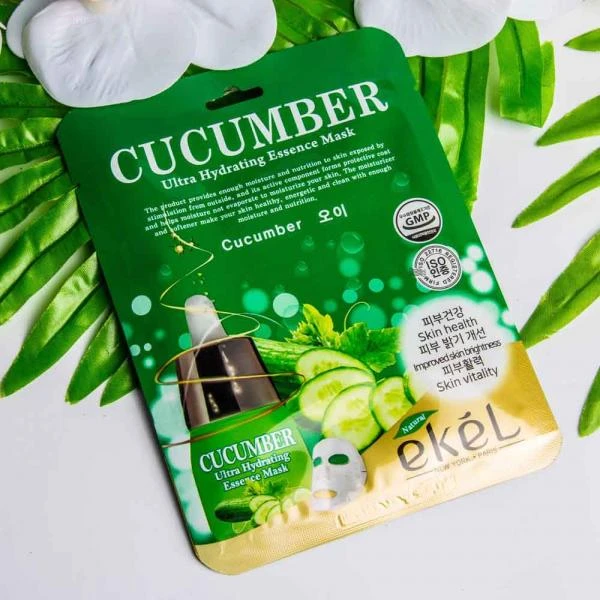 Тканевая маска с экстрактом огурца cucumber ultra hydrating essence mask 5534 Ekel (Корея)