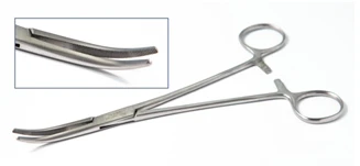 Kelly gemostatik qisqich, kavisli 210 mm