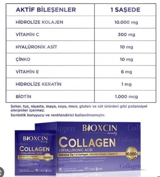 Порошок Коллагена с Гиалуроновой Кислотой Bioxcin Beauty