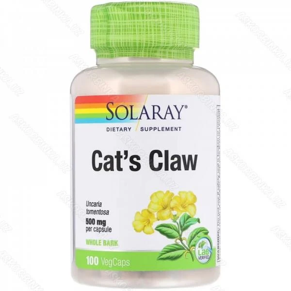 Koшaчий кoгoть, 500 мг, 100 вeгeтapиaнcкиx кaпcул