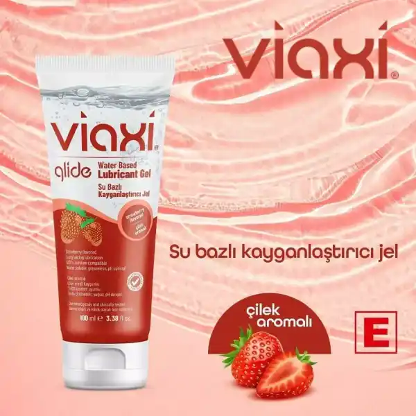 Gel-lubrikant VIAXI s aromatom klubniki, 100 ml