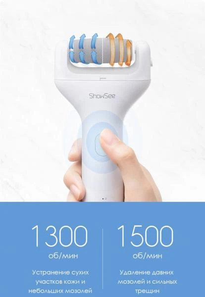Электрическая роликовая пилка для пяток Xiaomi ShowSee Electric Pedicure