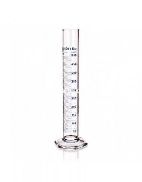 Shisha olti burchakli asosli o'lchash tsilindri 25 ml