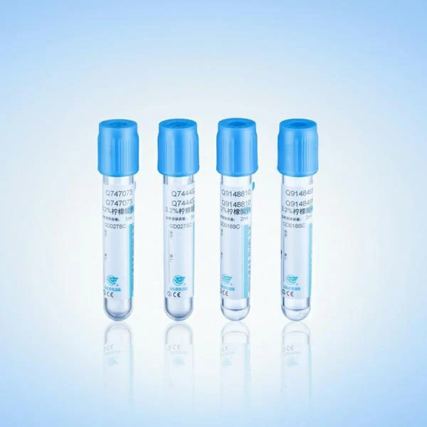 Пробирка для вакуумного забора крови с голубой крышкой