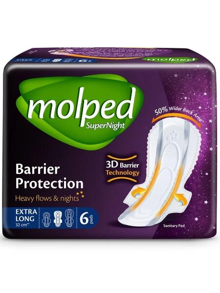 Supernight gigiyena prokladkalari qo'shimcha uzun, 6 dona/paket molplangan