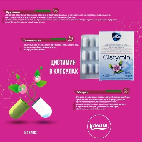 Цистимин для мочевыделительной системы Vivasan, Швейцария