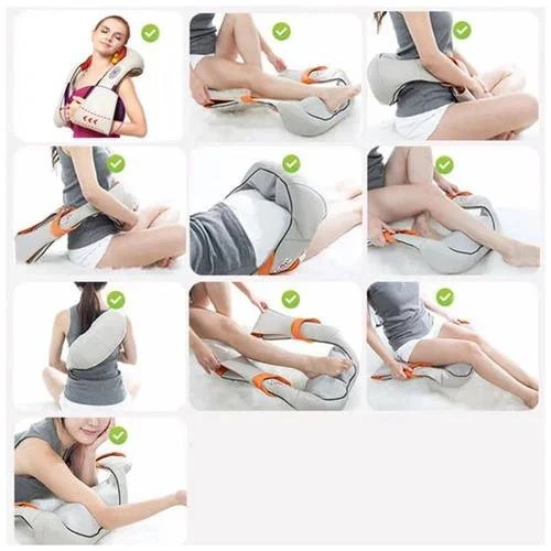 Роликовый массажер NECK для шеи, спины и плеч с инфракрасным прогревом