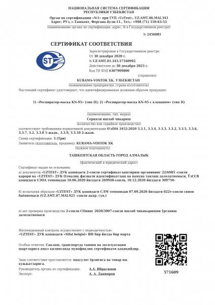 KN-95 respirator-niqob