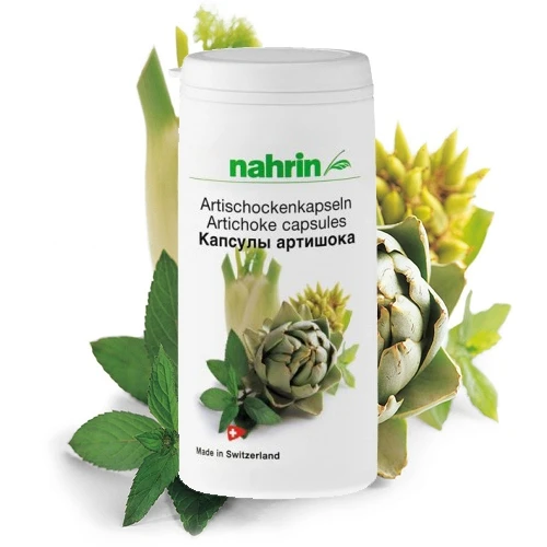 kapsulalar Artishoka dlya pecheni Swiss Nahrin, Shveysariya