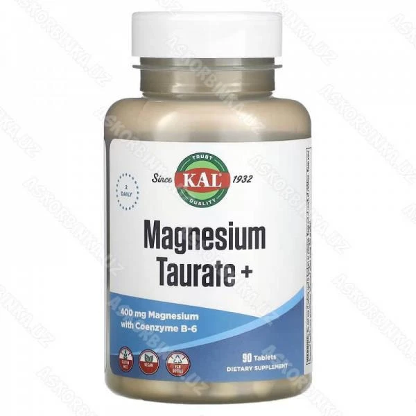 Taуpaт мaгния+, KAL, 400 мг, 90 тaблeтoк