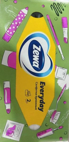 Коробочные салфетки Zewa 2-х слойные