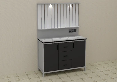 Стол лабораторный (титровальный) 1500*650*1800 мм