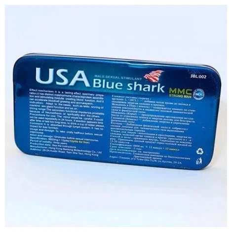 Мужской препарат USA Blue Shark - Голубая акула (12 таблеток)