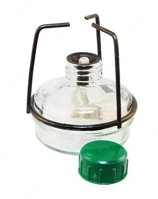 Спиртовка стеклянная СЛ-2, 100 мл с металлической оправой