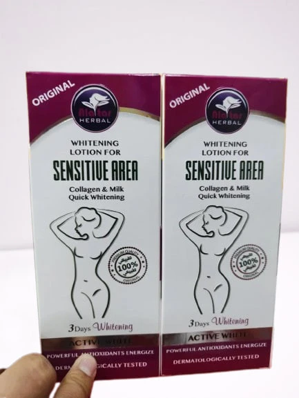 Отбеливающий крем с молоком и коллагеном для чувствительных зон Alаtar