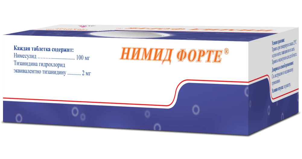 НИМИД ФОРТЕ таблетки 100мг/2мг N100