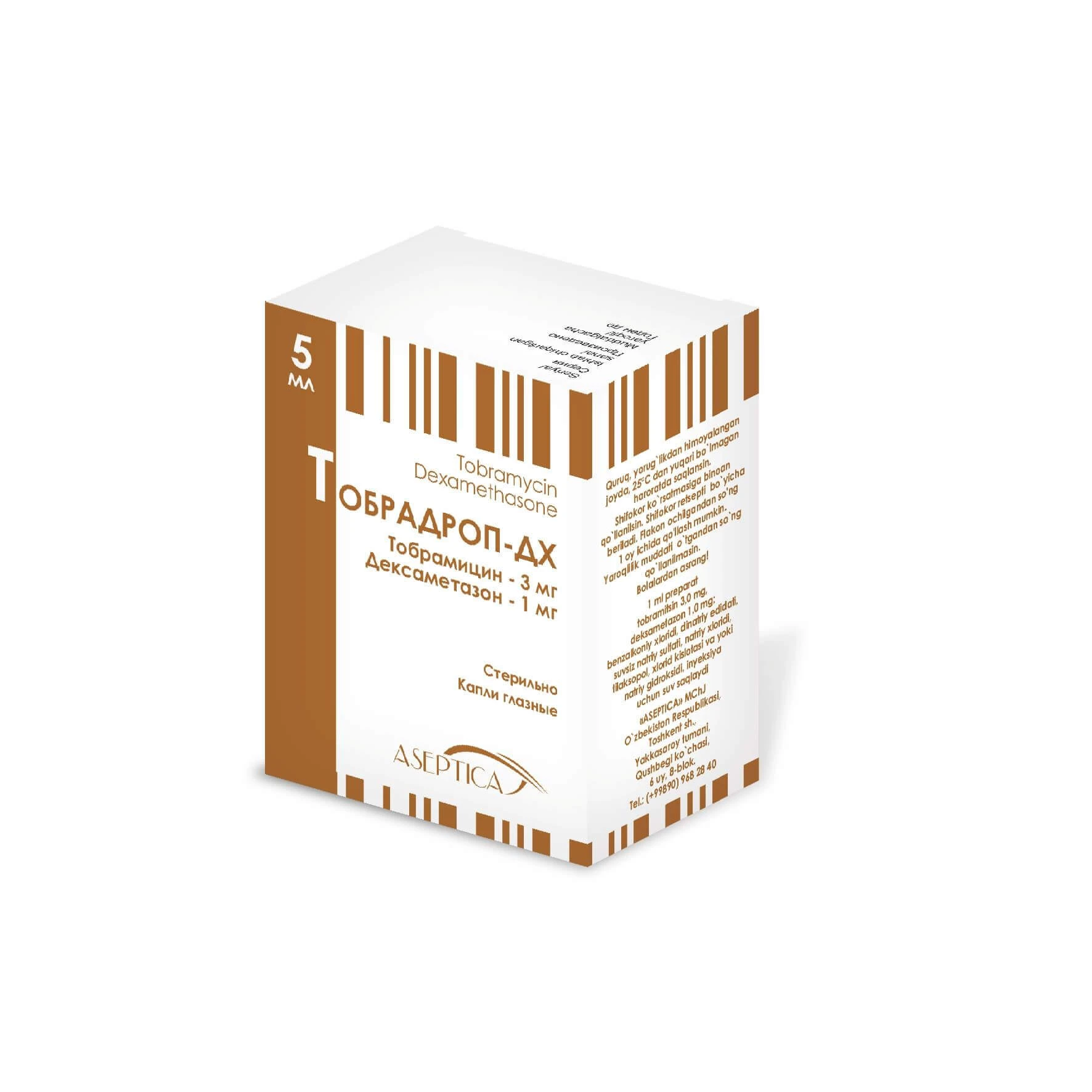 TOBRADROP DX ko'z tomchilari 5ml