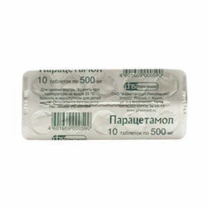 PARASETAMOL 0,5 tabletkalari N10