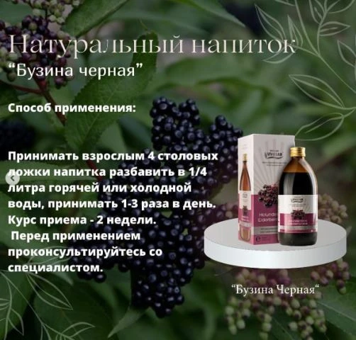 Напиток Бузина черная Vivasan, Швейцария