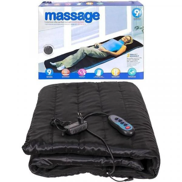 Вибрационный массажный матрас с подогревом и пультом управления Massage Mat для тела, на 4 зоны и 3 уровня OKS