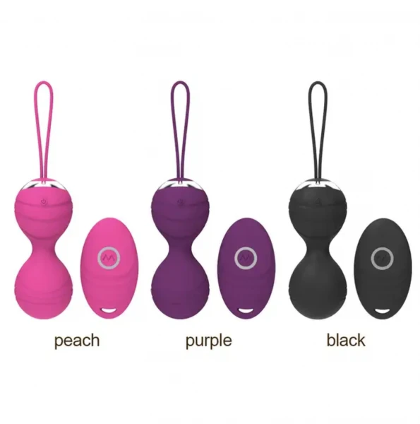 Masofadan boshqarish pulti bilan ayol silikon vibrator