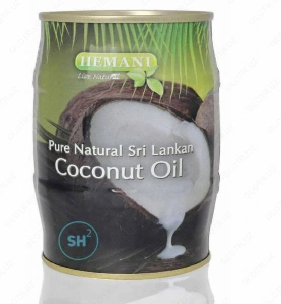 Кокосовое Масло Hemani в жестяной банке