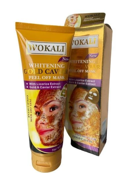 Золотая маска для лица Wokali Whitening Gold Caviar