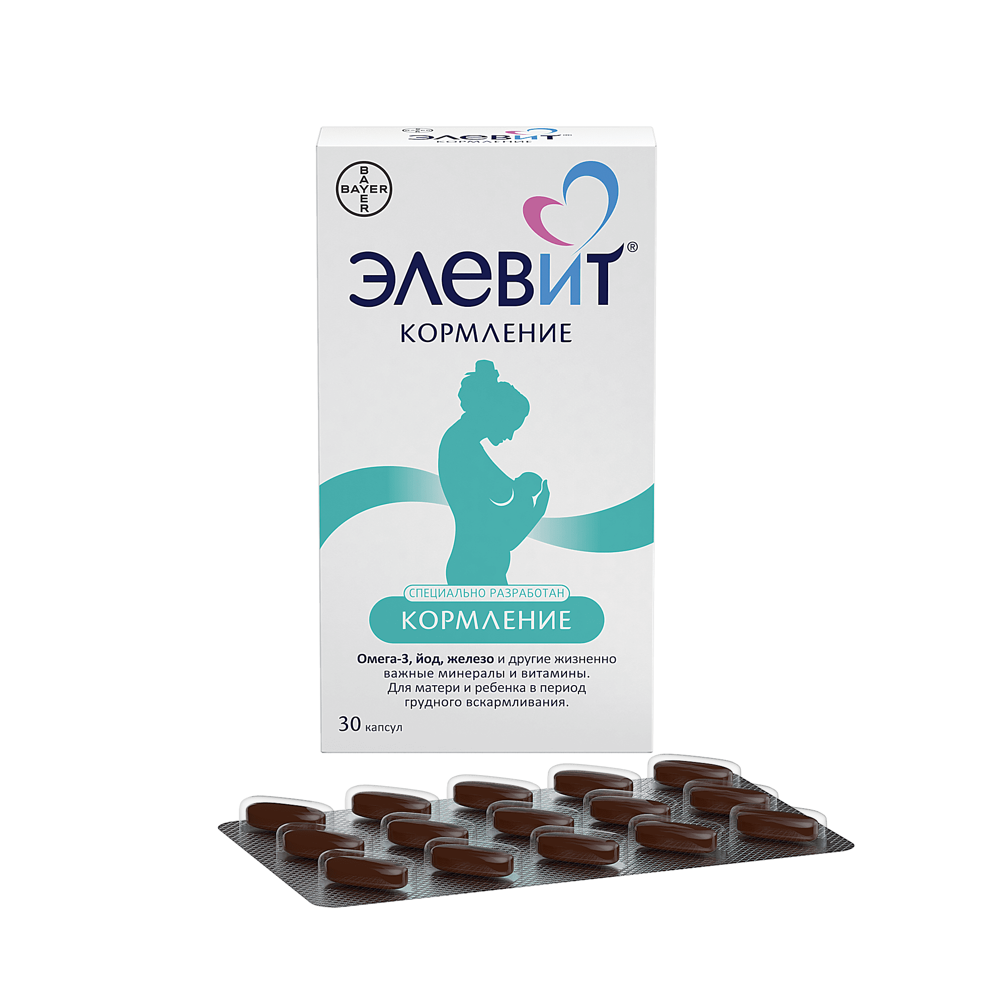 ELEVIT KORMLENIE kapsulalar 1259,5mg N30