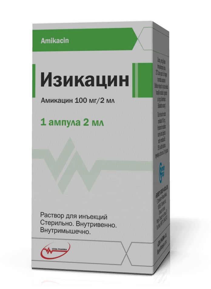 IZIKASIN inyeksiya uchun eritma 500mg/2ml N1