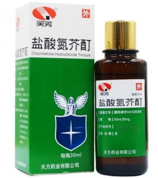 suyuqlik ot vitiligo (rastvor xlormetin gidroxlorida)