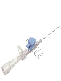 POLYFLEX, PUR, 24G vena ichiga in'ektsiya qilish uchun mahkamlangan qopqoqli va tikilgan qanotli kanül