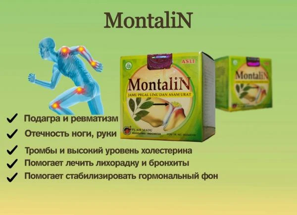 Средство от боли в спине и суставах Montalin